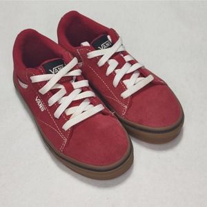 Vans Seldan Big Kids Skate Shoes Size 1.5 Suede Chili Pepper / Gum Sole 500714